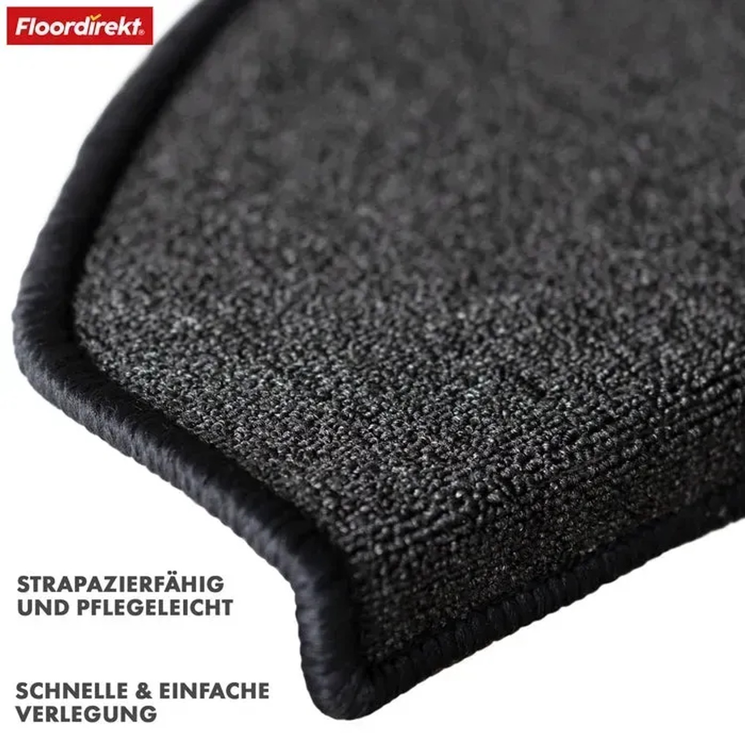 KARAT Stufenmatte London Pro, halbrund, anthrazit, 25x65 cm. Treppenschutz für mehr Sicherheit.