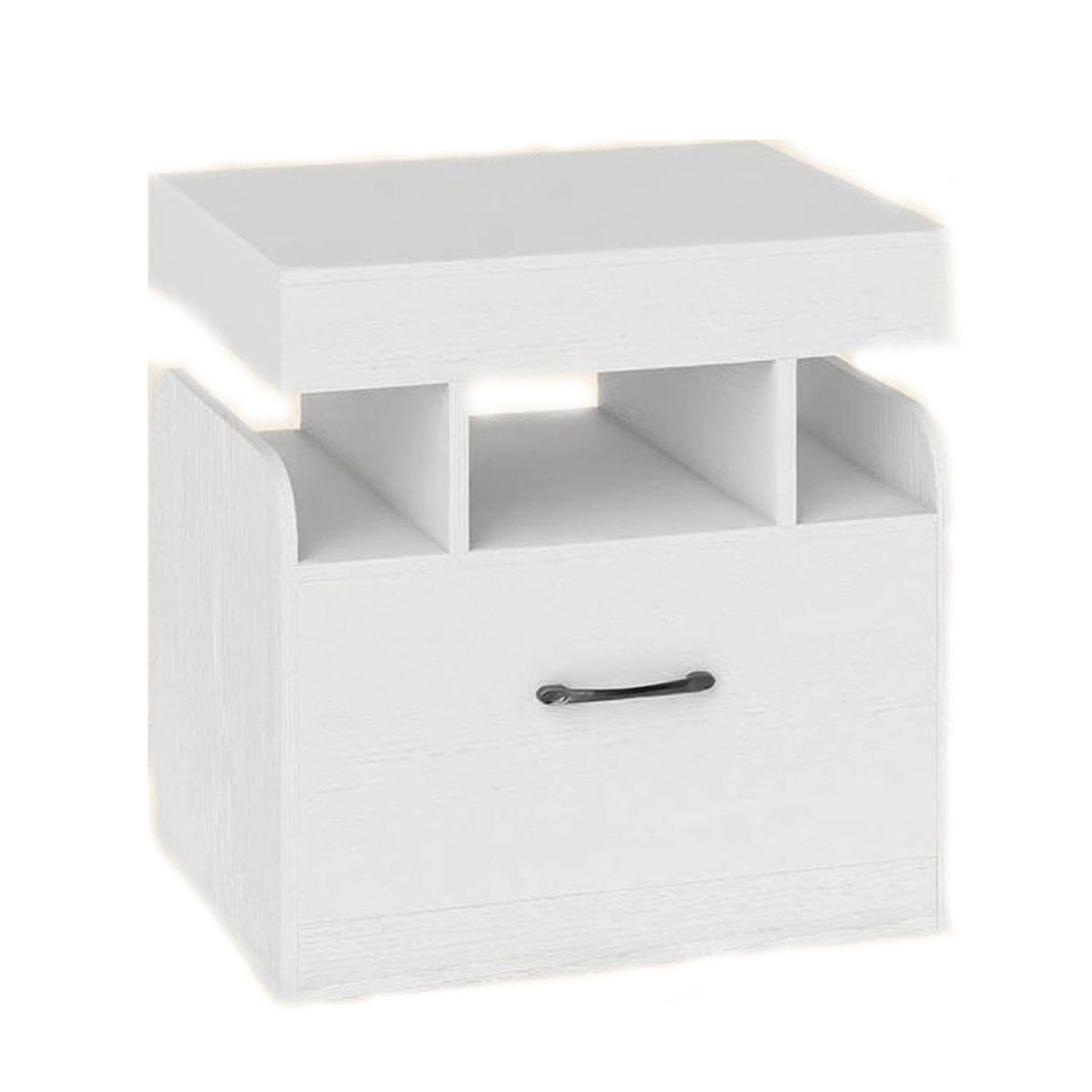 Costway Nachttisch mit Ladestation & Geheimfach Weiß günstig online kaufen