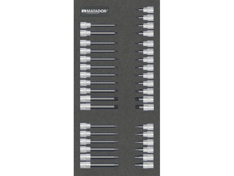 MATADOR Steckschlüssel-Einsatz Lang – 8 Mm, Für 3/8″ Antrieb, Mit Kreuzrändelung, Chrom-Vanadium Stahl