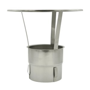 H&M Kamin-Regenhaube mit Einschub, 160mm, Edelstahl für Schornstein