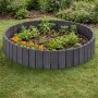 Relaxdays Beeteinfassung Tannenholz Dunkelgrau Flexibel 200 cm x 20 cm_5
