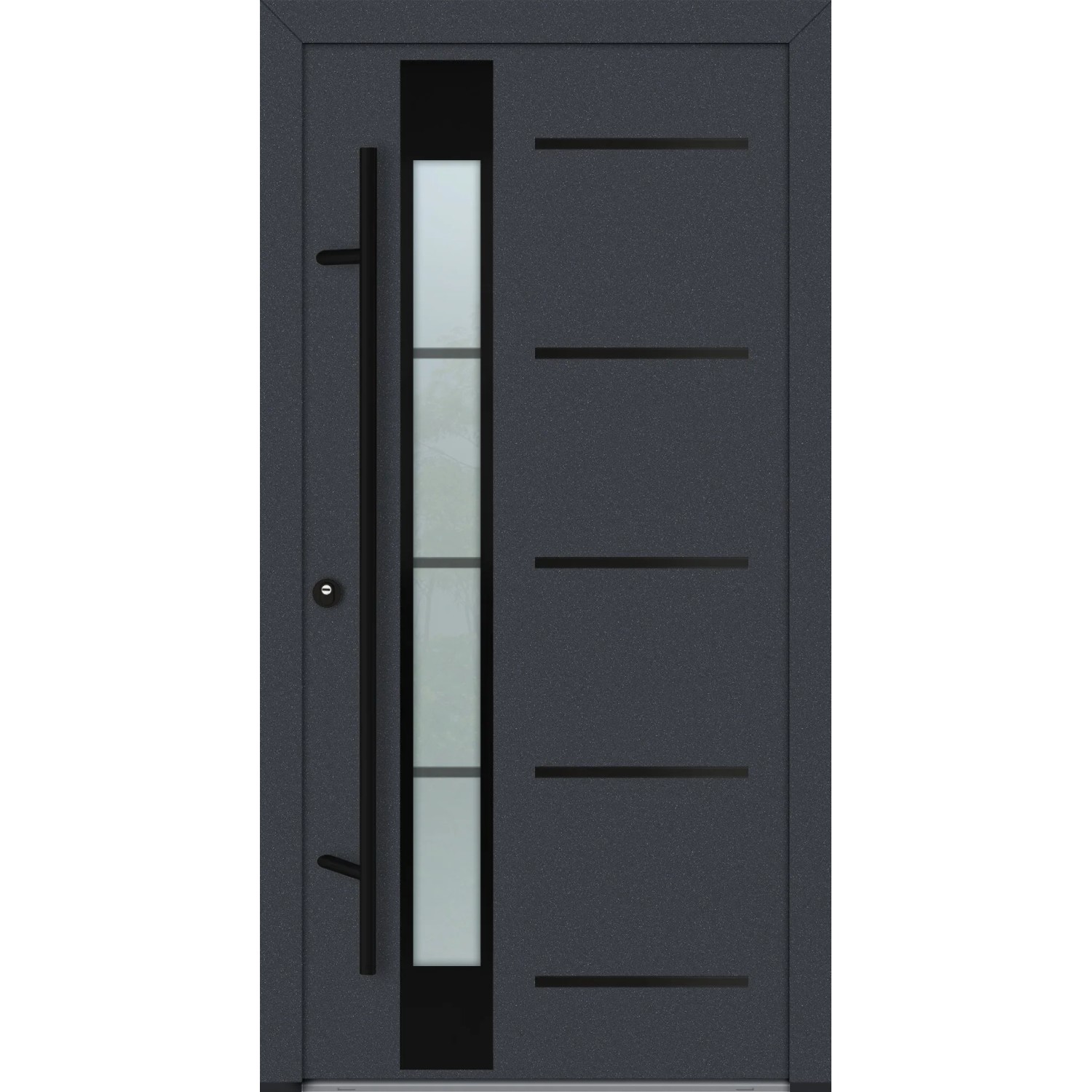 FM Türen AS68 Modell 65 1000 x 2000 Anthrazit Links Innen Beschläge Set 01