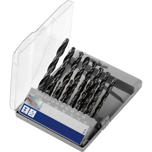 19-teiliges LUX Metallbohrer-Set Comfort im grauen Kasten, Bohrer von 1 bis 10 mm.