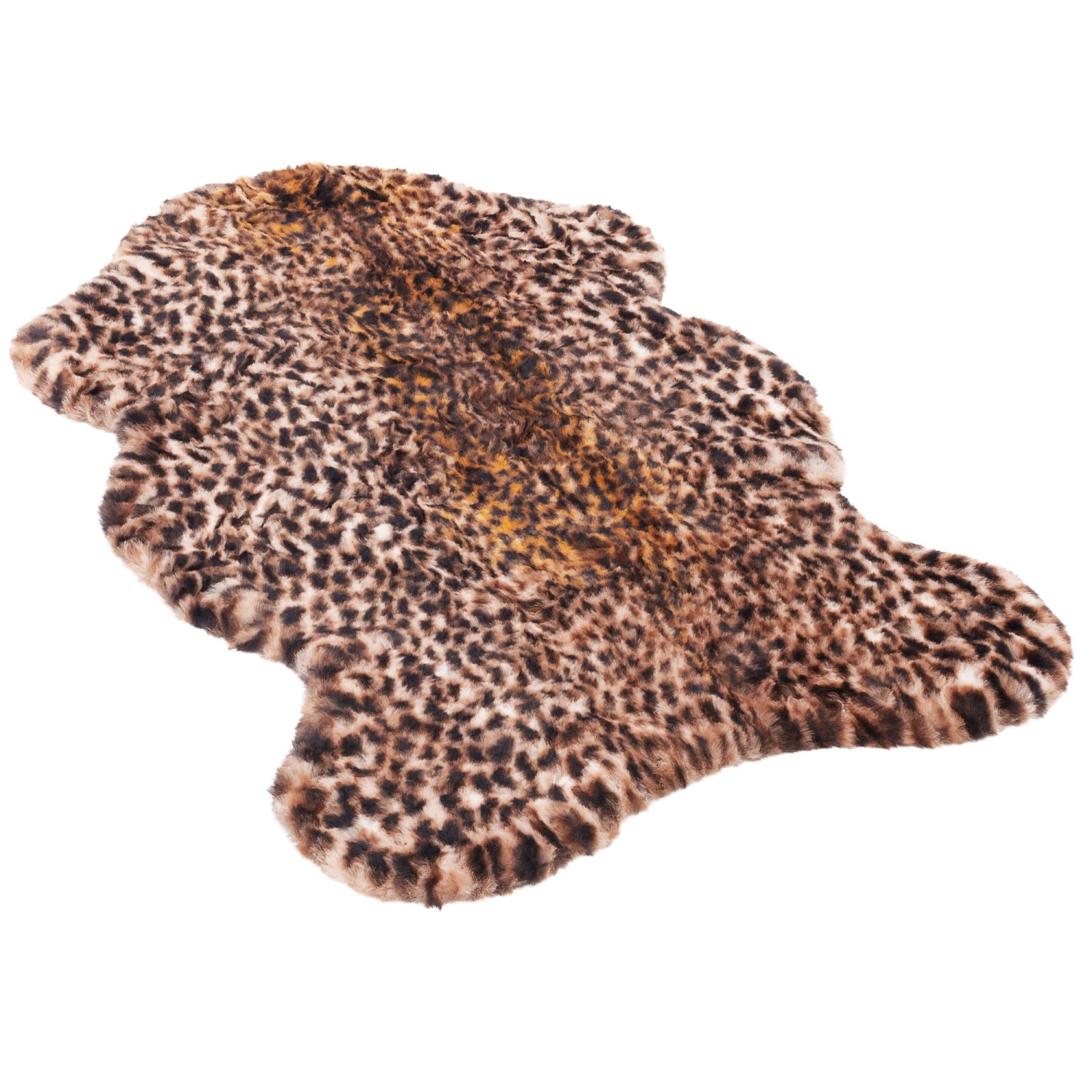 Pergamon Luxus Super Soft Fellteppich Pearl Leopard Shape Braun 140x190cm