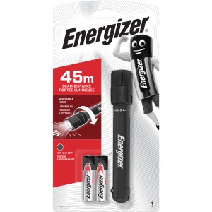 Energizer X-Focus Taschenlampe mit Batterien, Strahlfokussierung und 45 m Reichweite.