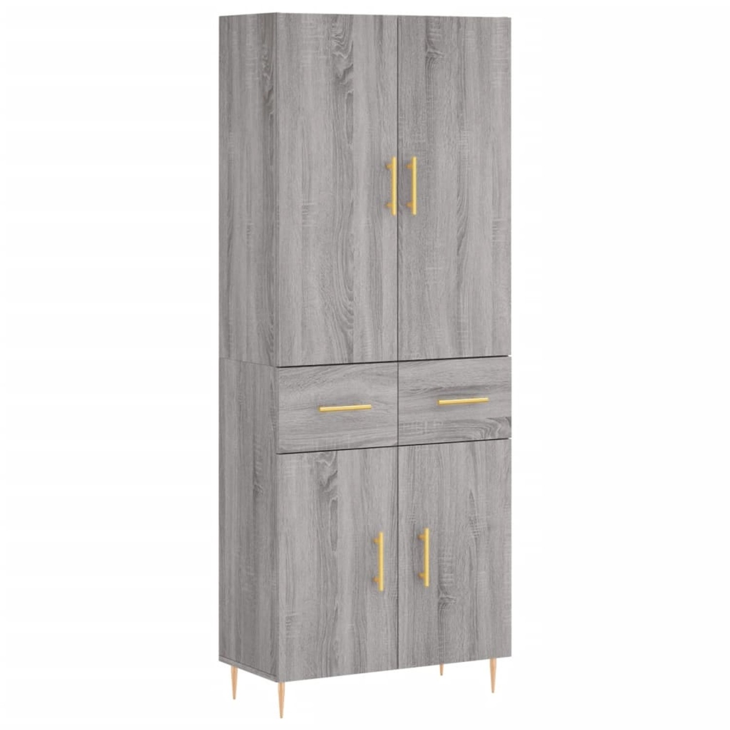 vidaXL Highboard Grau Sonoma 69,5x34x180 cm Holzwerkstoff 3198143 günstig online kaufen