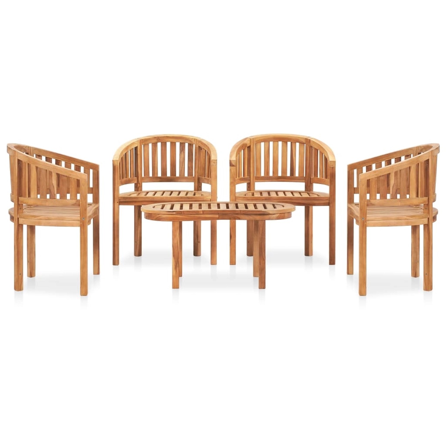 vidaXL 5-tlg Garten-Lounge-Set Massivholz Teak Modell 1 günstig online kaufen