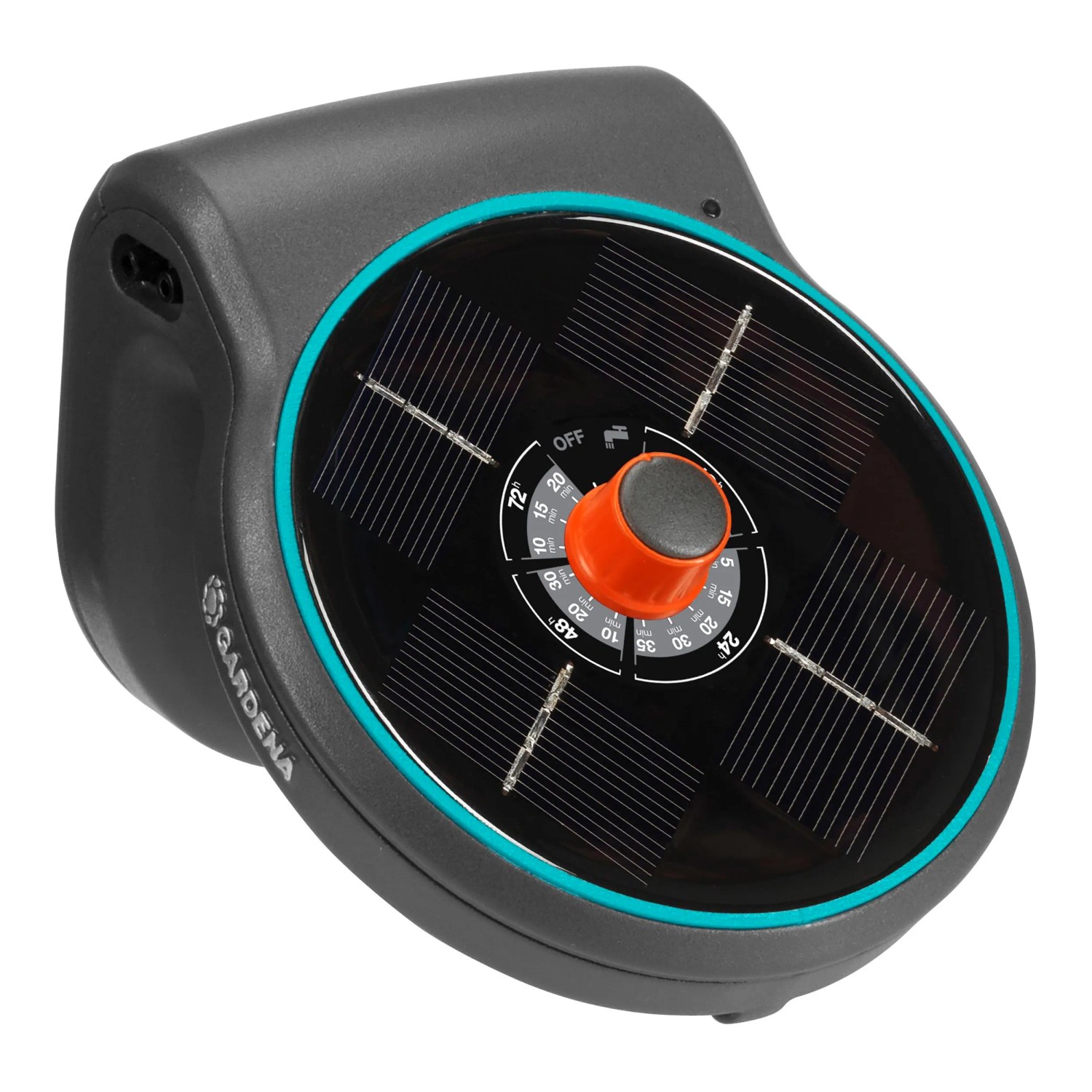Gardena Aqua Bloom Solar-Bewässerungssystem mit Solarpanel und Zeitschaltuhr für Balkon und Terrasse.