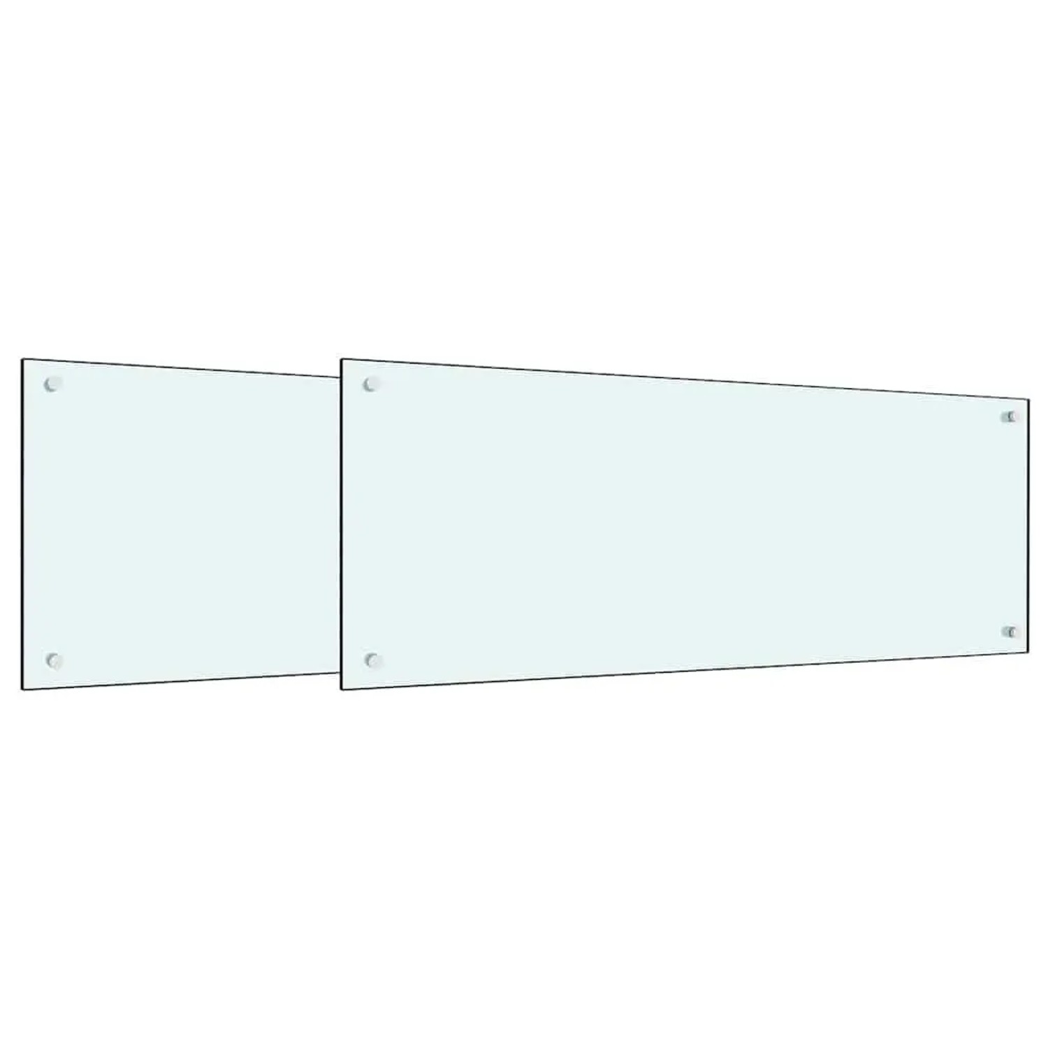 vidaXL Küchenrückwand 2 pcs Weiß 100 x 40 cm Gehärtetes Glas 3415422
