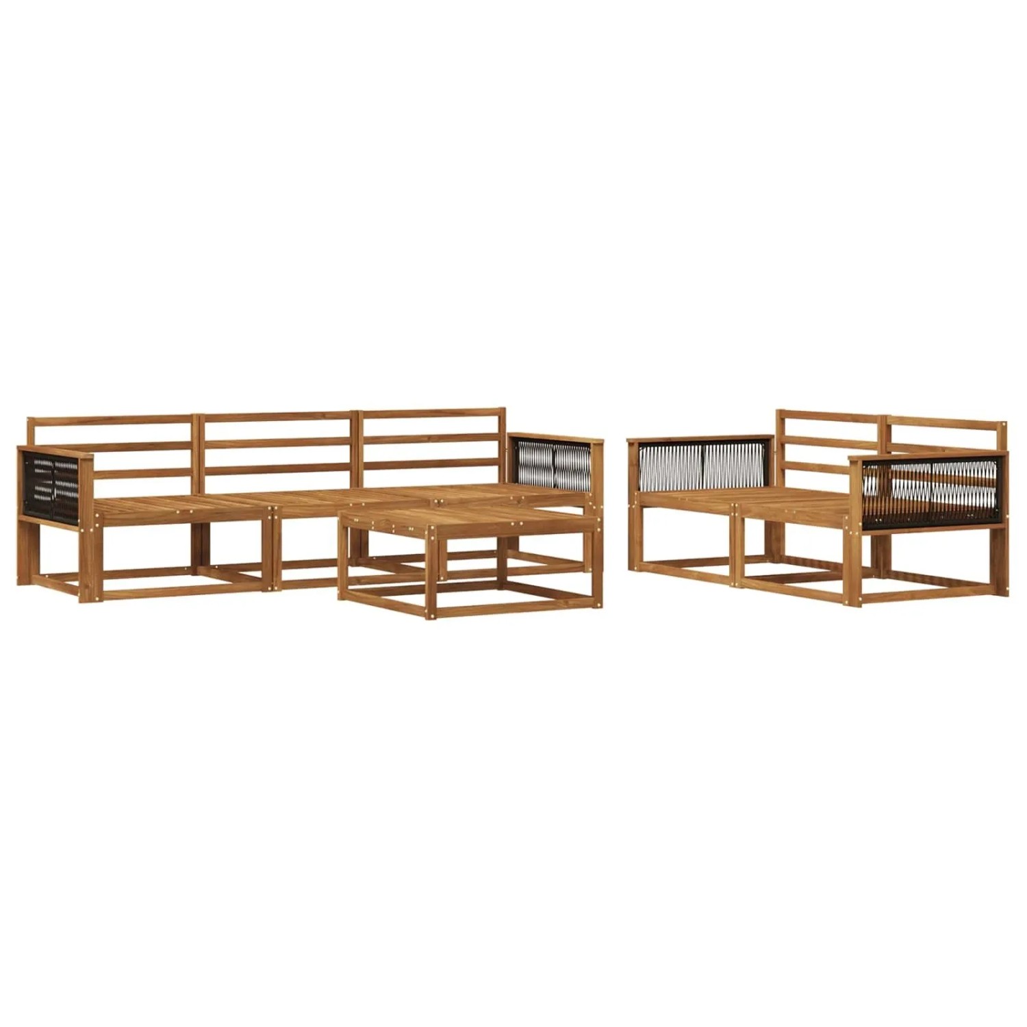 vidaXL Outdoor-Sofagarnitur 6 Stk Natur Massivholz Akazie 3382342