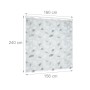 Relaxdays Duschrollo Kunststoff Aluminium Transparent Schwarz Weiß Wasserabweisend 160 cm x 240 cm 1,1 kg_4