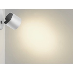 Weißer Philips LED-Spot (2er) Star, schwenkbar, 8 W, für Deckenmontage.
