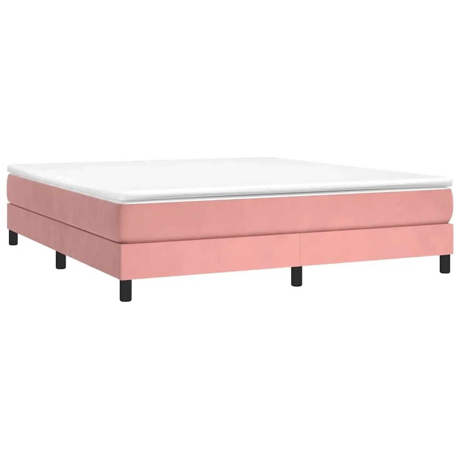vidaXL Boxspringbett mit Matratze Rosa 160x200 cm Samt 3144344 günstig online kaufen