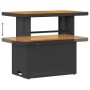 vidaXL Gartenmöbel-Set, 11-teilig, schwarz, Poly Rattan mit Stauraum.