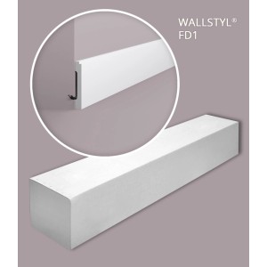 NOEL & MARQUET NMC FD1 WALLSTYL Sockelleisten, 30m Set, weiße Stuckleisten für den Innenbereich.