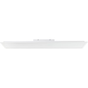 Weiße, rechteckige LED-Deckenleuchte Briston, 100x25 cm, geeignet für Flur und Gang.
