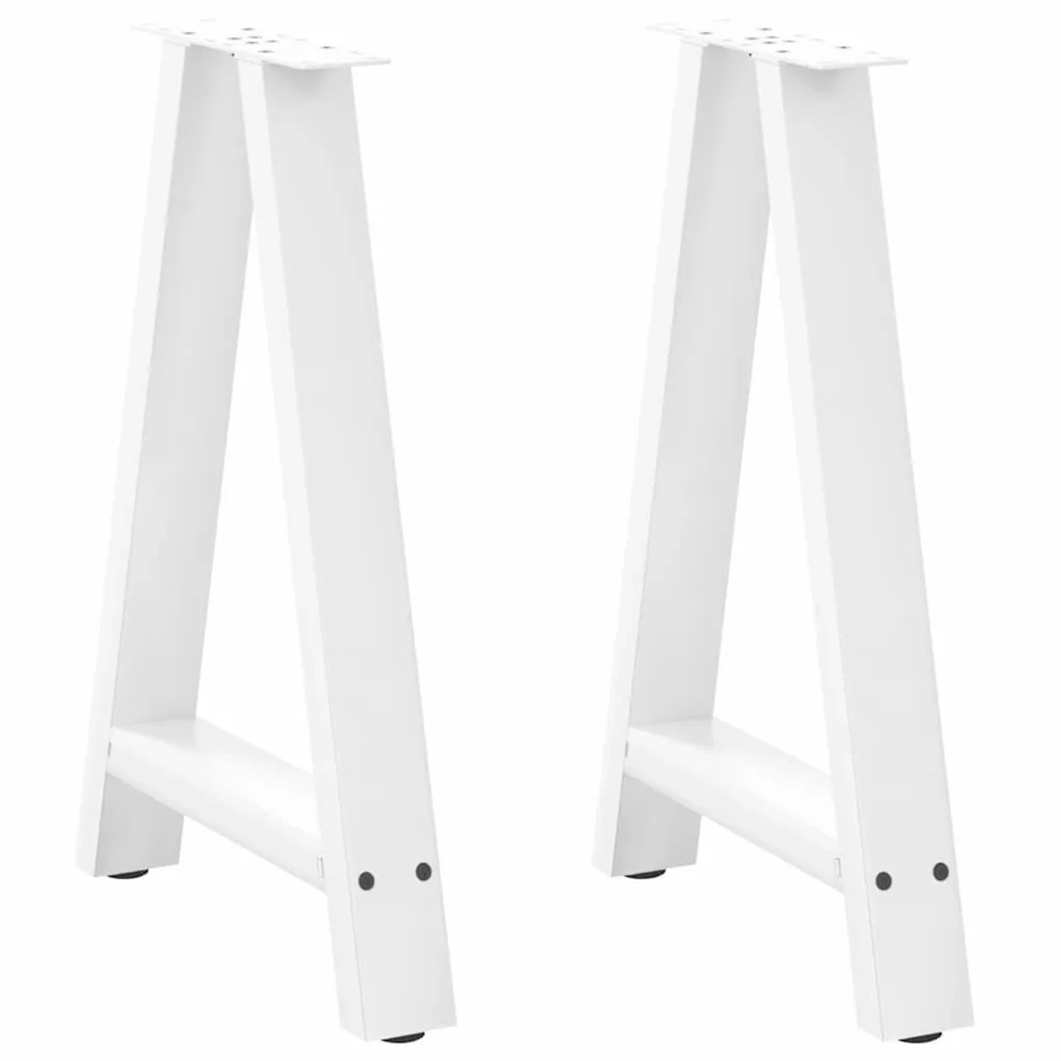 vidaXL Esstischbeine A-Form 2 Stk Weiß 50x72-73 cm Stahl 4012845
