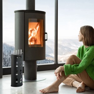 Relaxdays Kaminbesteck Metall Schwarz 5-teilig 61 cm x 22 cm x 15 cm 2,4 kg
