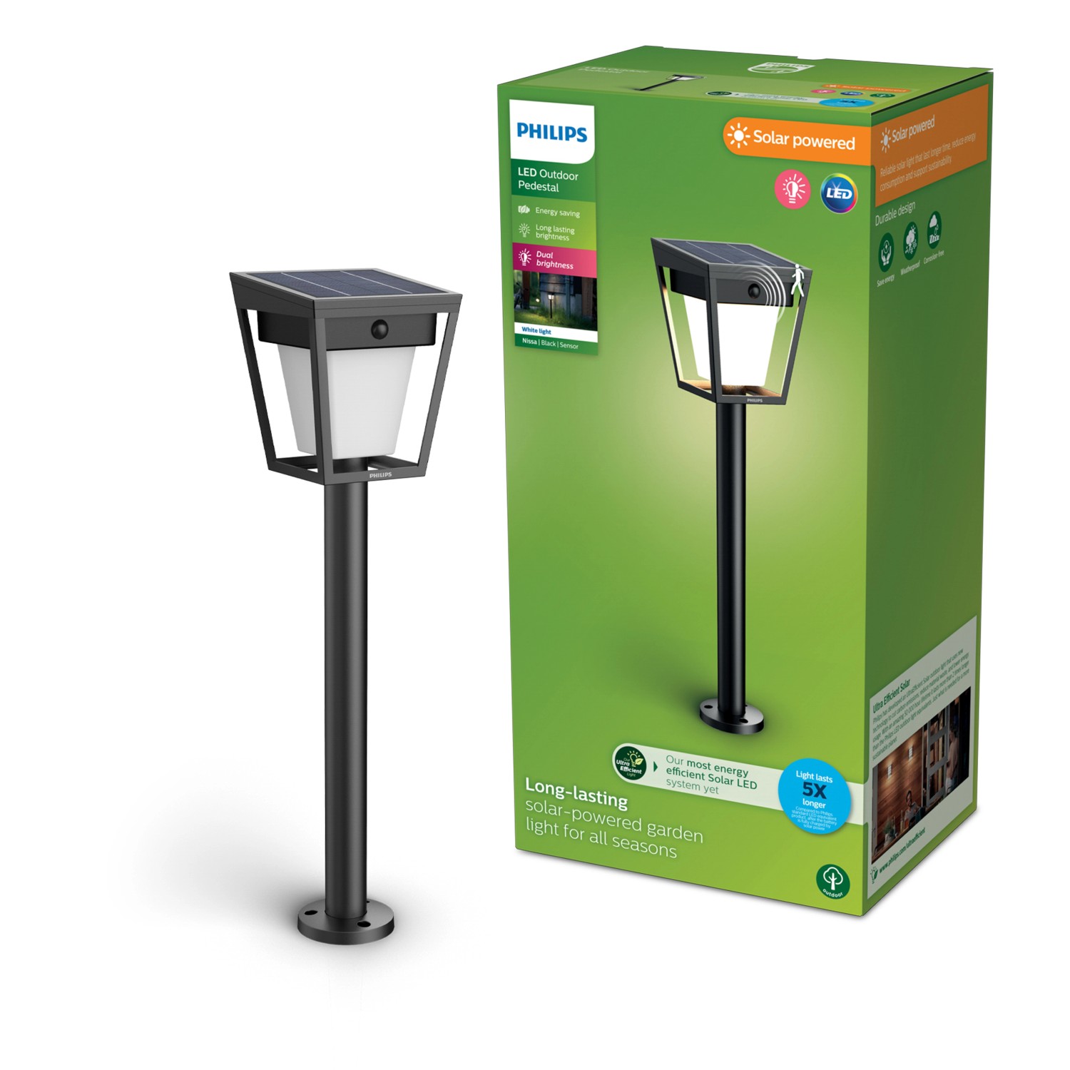 Philips LED-Solar-Erdspießlampe Nissa UE, Kunststoff, IP44 günstig online kaufen