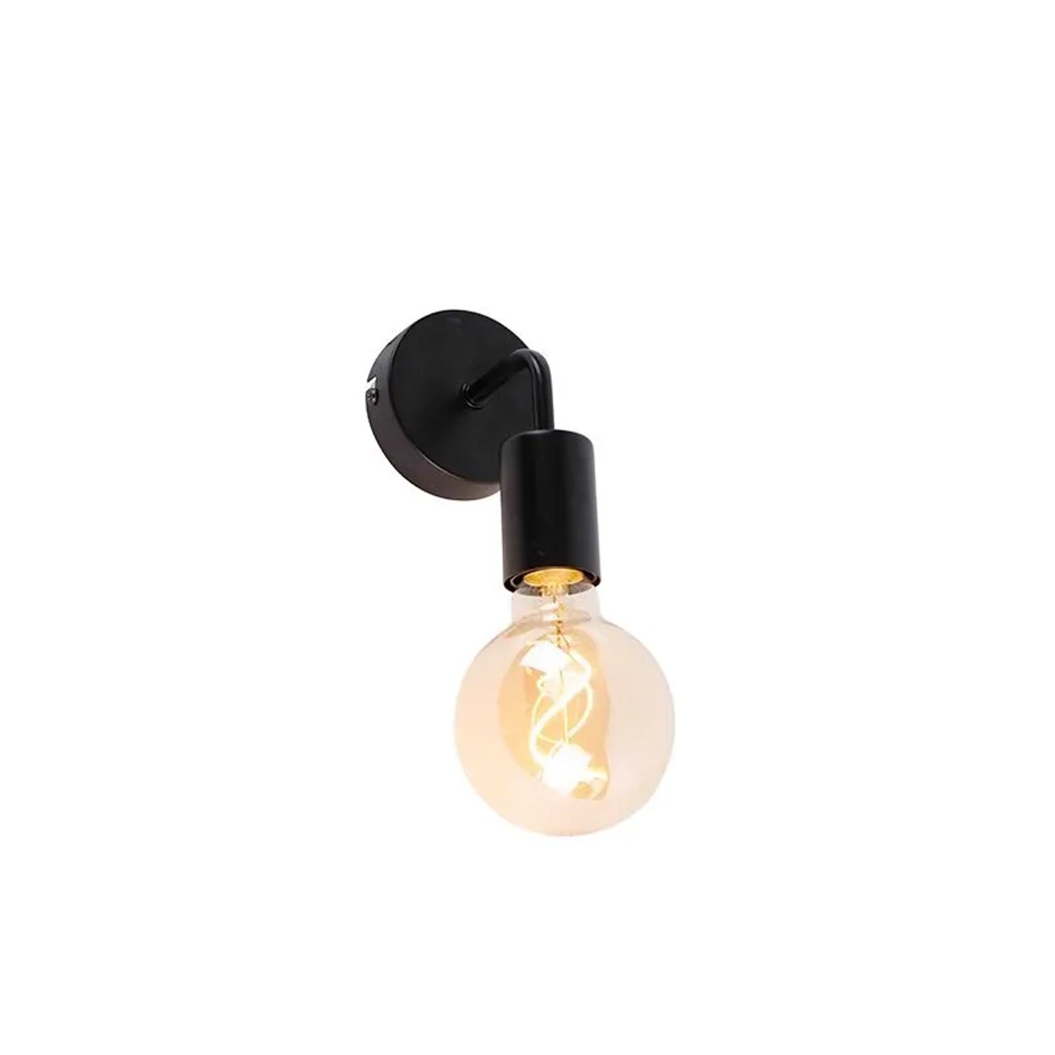 QAZQA Moderne Wandleuchte Schwarz 15,5 cm Facile