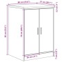Weißer vidaXL Garagen-Aufbewahrungsschrank 60x51x85 cm mit 2 Türen und Kiefernholz-Arbeitsplatte.