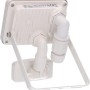 Weißer LED-Außenstrahler mit Sensor, 10W, 4000K, IP44, Rückansicht.