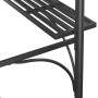Detailansicht Grillpavillon: Seitenregal aus Stahl in Anthrazit.