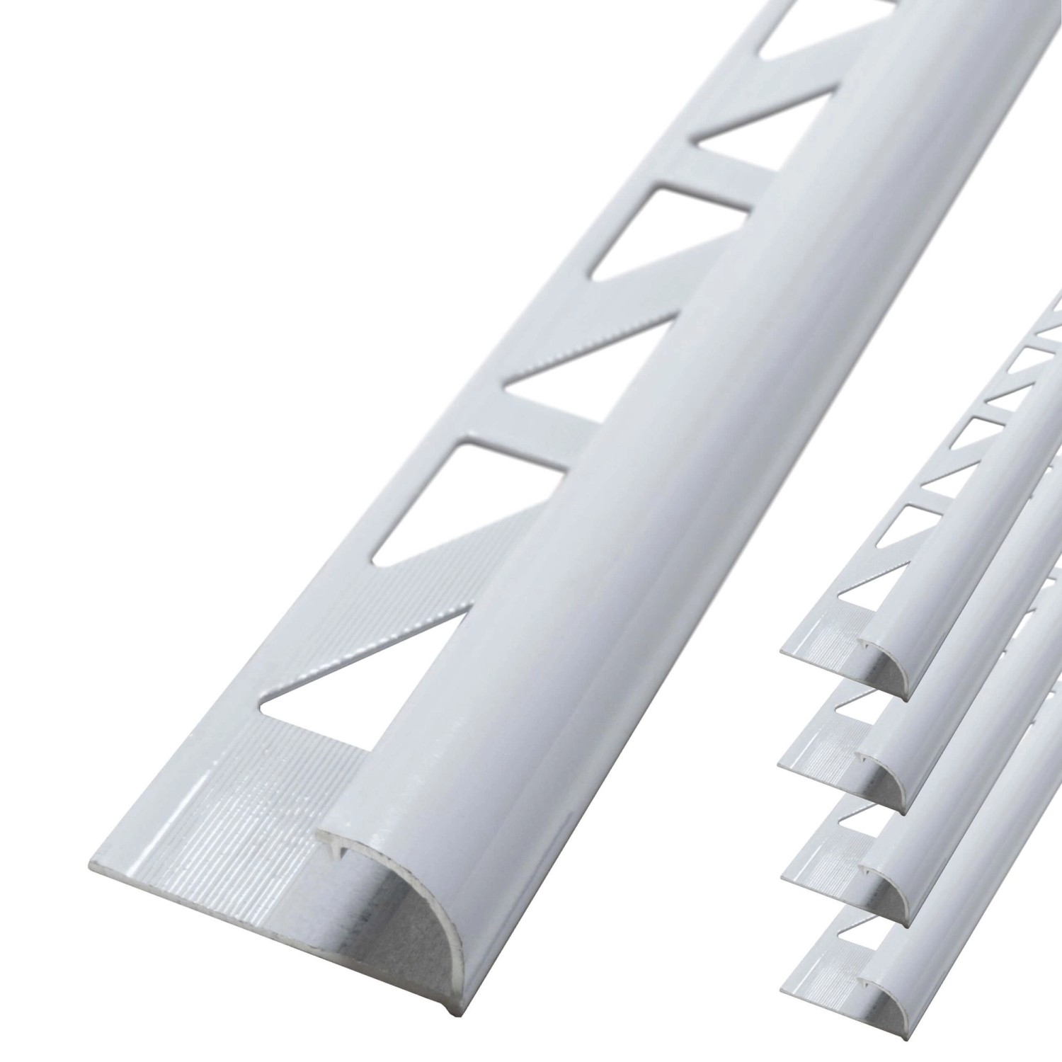 Dalsys Fliesenschiene Viertelkreis 5x 2,5m x 12,5mm Aluminium Weiß günstig online kaufen