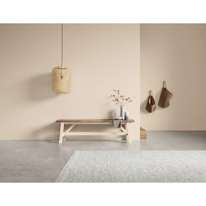 Raumgestaltung mit Schöner Wohnen Naturell Kreidefarbe Sandbrise, Wandfarbe im pudrigen Beige.