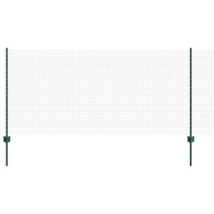 vidaXL Zaun mit Pfosten Grün 1 x 10 m Stahl 3336447