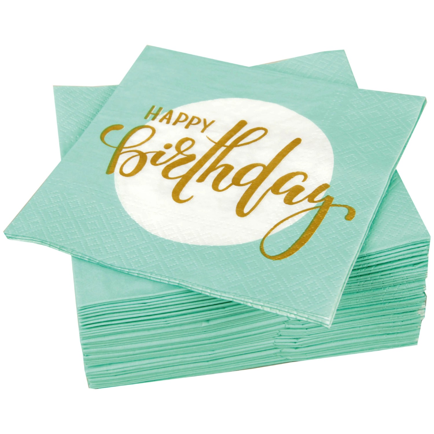 Bestlivings Servietten 33 x 33 cm Happy Birthday 3 Lagig 40er Pack