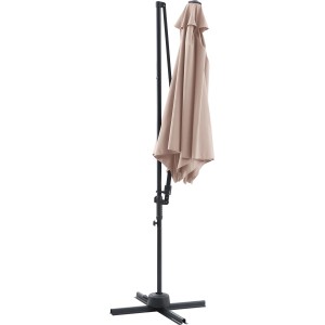 Ampelschirm Ø 300 cm Beige mit Dreh- & Neigungsfunktion