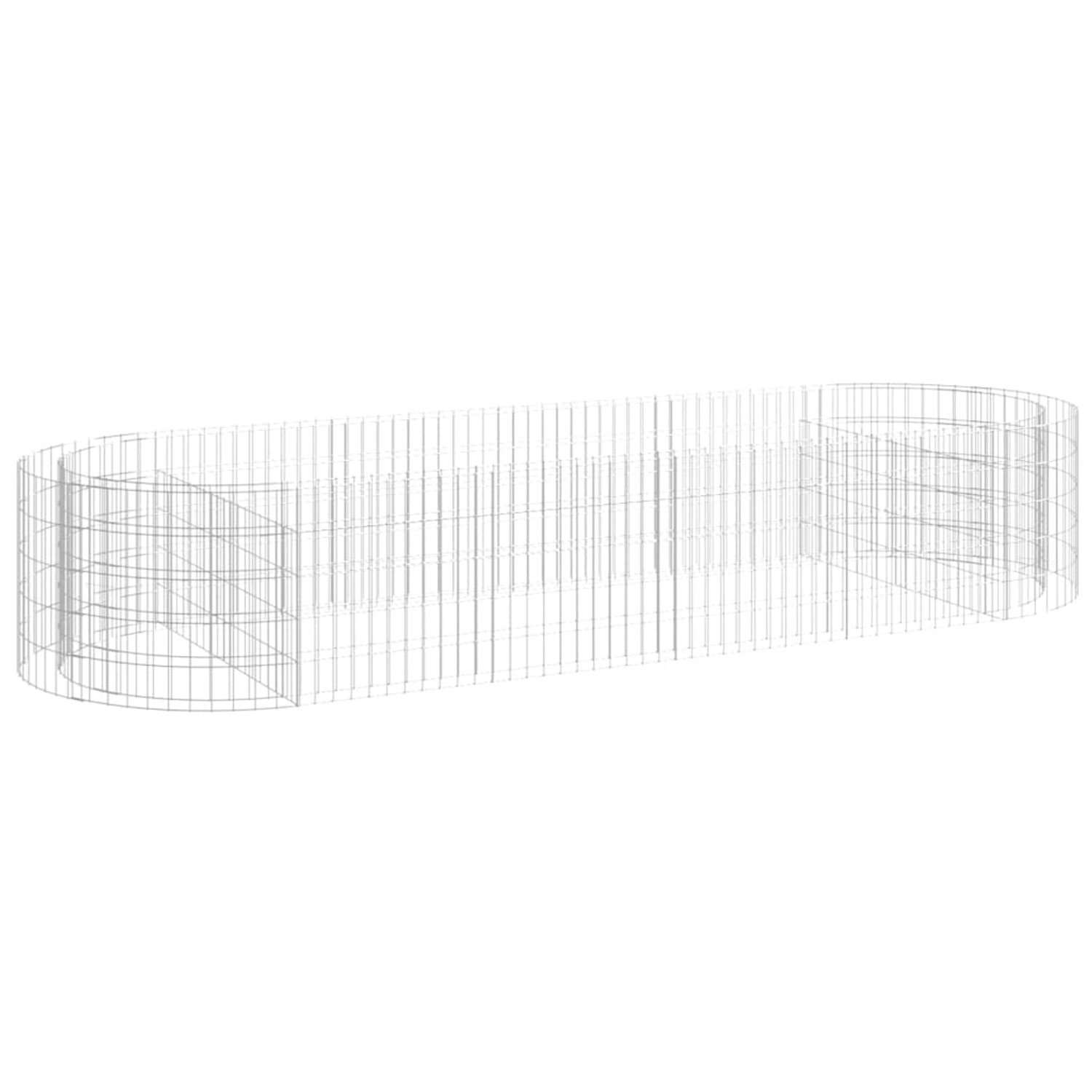 furnicato Gabionen-Hochbeet Verzinktes Eisen 300x100x50 cm