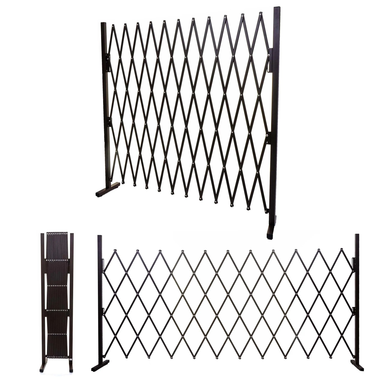 MCW Absperrgitter B34, ausziehbar von 36 bis 300 cm, für Garten und Innenbereich.