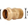 Übergangsnippel aus Rotguss, 22 mm x 26,4 mm (R 3/4) für Pressfittings.