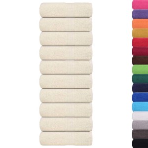 vidaXL Waschhandtücher 10 Stück FROGN Creme 30x30 cm 100% Baumwolle 136994