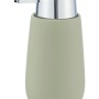 Wenko Badi Seifenspender in Lindgrün, Keramik mit Chrom-Pumpe, 320ml.