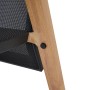 Detailaufnahme: Siena Garden Dining Sessel Move Catania, schwarz-braun, mit Holzoptik.