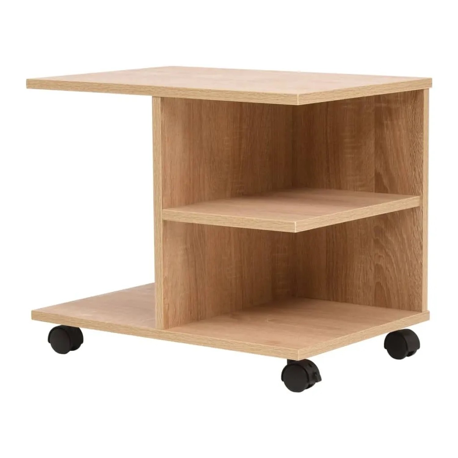 vidaXL Beistelltisch mit Rollen 50x35x42 cm Eichenbraun 245723
