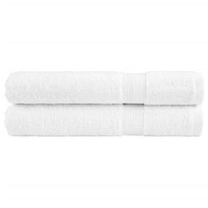 vidaXL Premium-Handtücher 2 Stk Weiß 100x200cm 600 g/m2 100% Baumwolle