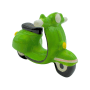 Dekohelden24 Sparfigur Führerschein Spardose Sparbüchse Spardose Rollerführerschein Sparschwein als Roller in Grün aus Keramik L/B/H 20 x 10 x 11 cm