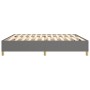 vidaXL Boxspringbett, dunkelgrau, 200x200 cm, Stoffbezug, ohne Matratze.