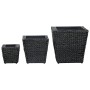 Furnicato Hochbeet Set Wasserhyazinthe Stahlrahmen Schwarz 40x40x40 Cm 30x30x30 Cm 20x20x20 Cm_3