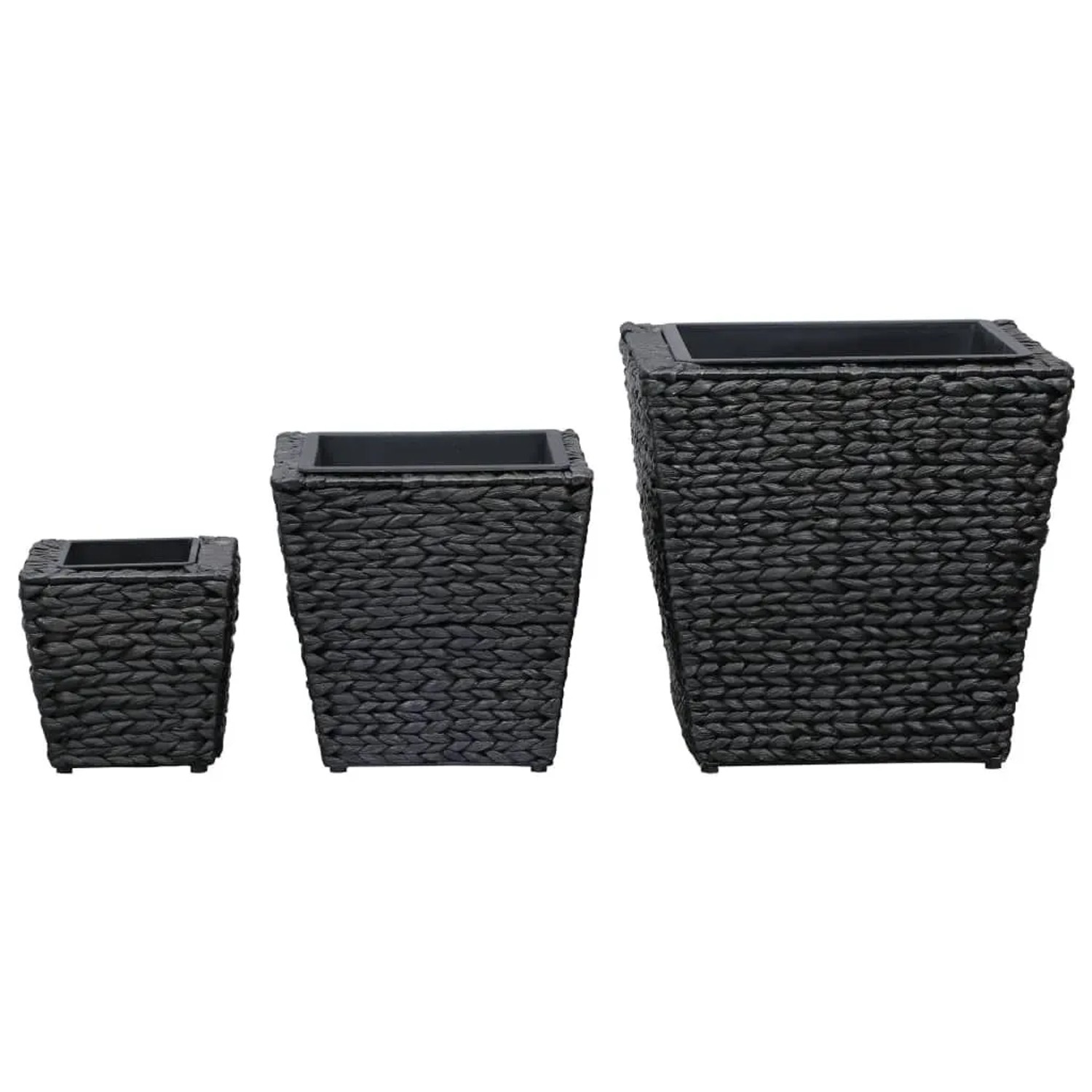 Furnicato Hochbeet Set Wasserhyazinthe Stahlrahmen Schwarz 40x40x40 Cm 30x30x30 Cm 20x20x20 Cm_3
