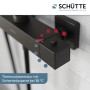 Schütte Brauseset Trento, Thermostatarmatur in Schwarz Matt, Detailansicht.