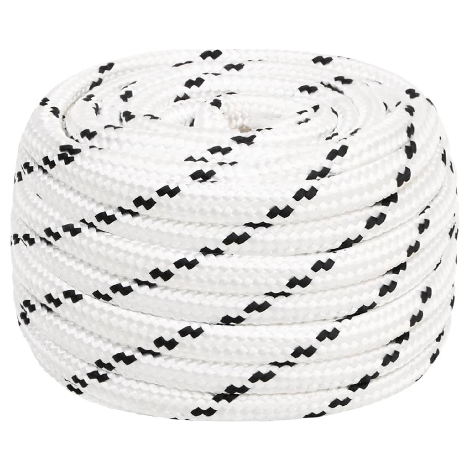 vidaXL Arbeitsseil Weiß 20 mm 25 m Polyester 152789