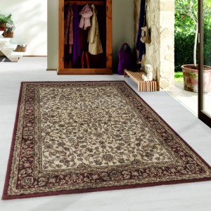 Ayyildiz Orientteppich Kashmir creme, 80x150 cm, mit floralem Muster im Wohnraum.