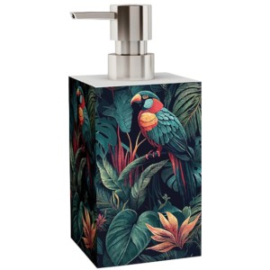 SANILO Seifenspender Exotic mit Papageien-Motiv für Bad & Küche.