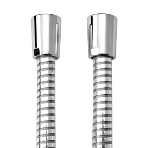 aquaSu Brauseschlauch Valida, 2 m, Chrom-transparent, knickfest und verdrehsicher.