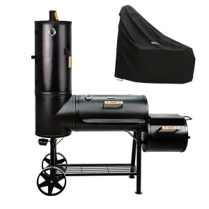 Taino Chief 130kg Smoker Set mit Abdeckhaube, Holzkohlegrill für BBQ.